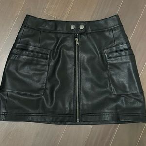 Black leather skirt from Free People
